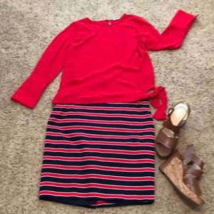 Red lightweight top